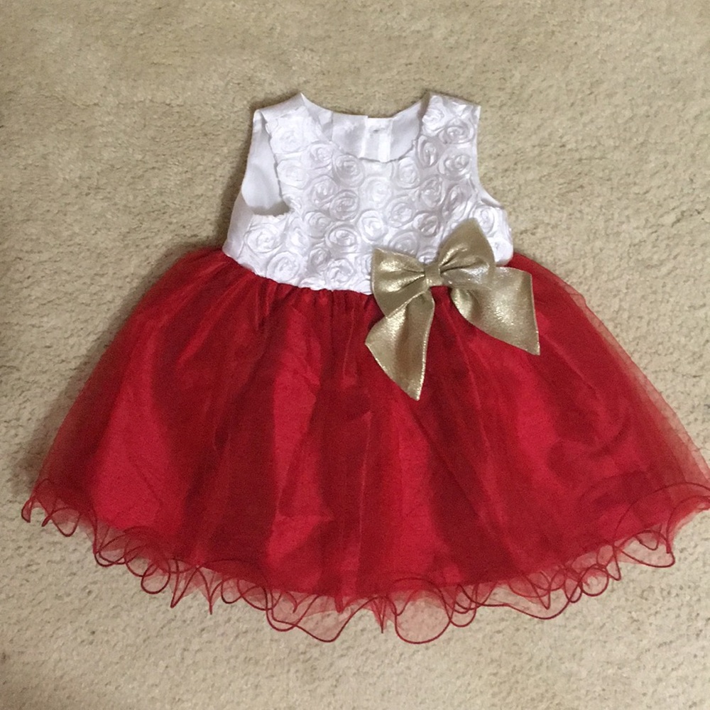 Red & White 12 month Dress